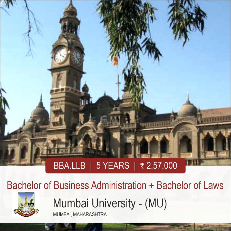 Bachelor of Business Administration + Bachelor of Laws [BBA.LLB] at Mumbai University, Mumbai